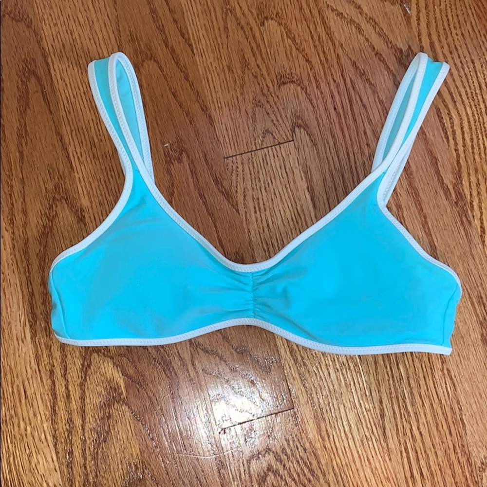 aerie scoop blue bikini top